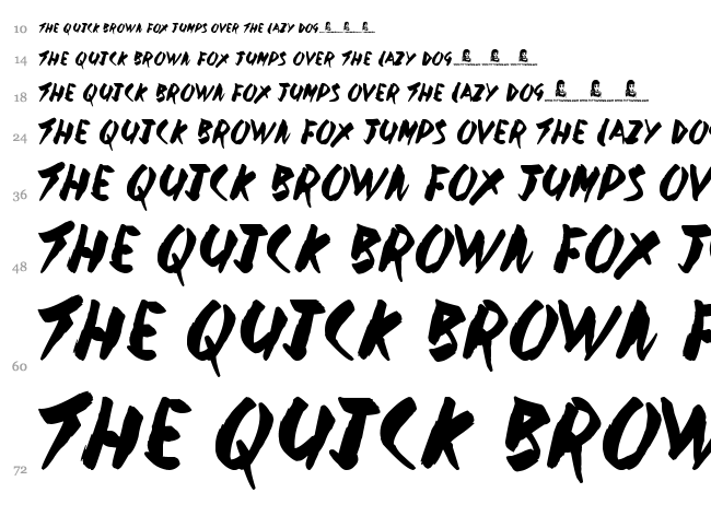Government Torment font waterfall